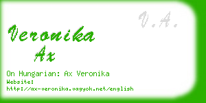 veronika ax business card